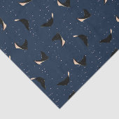 Diepe blauwe Zee met onderwater Ray Vis Tissuepapier (Detail)