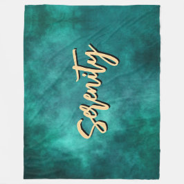 Diepe Blauwgroen sereniteit Fleece Deken