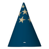 Diepe Blauwgroen Silver Stars Wizard Pet Partij Feesthoedjes (Rechts)