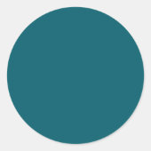 Diepe Blauwgroen Sticker (Voorkant)