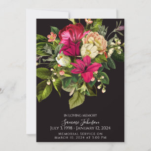 Diepe Bloemenlelie Uitvaart Memorial Aankondiging
