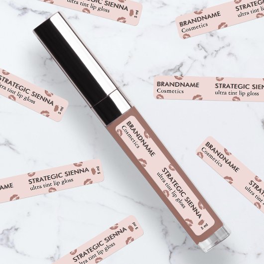 Diepe Blush Gedempte Kaneelbruine Custom Lip Gloss Labels