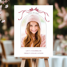 Diepe Blush Lint Boog Afstudeerfeest Welkom Poster
