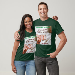 Diepe bos aangepaste baby shower viering t-shirt
