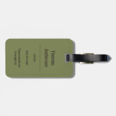 Diepe bos kleurcombinatie bagagelabel (Achterkant horizontaal)