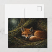Diepe bos slaap | Rode Vos Kunst | Postkaart (Voorkant / Achterkant)