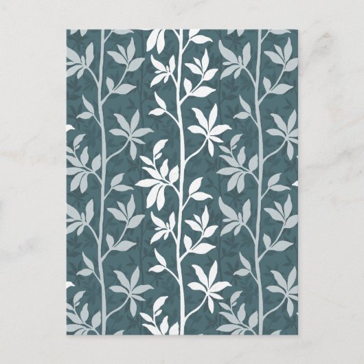 Diepe bosbries moderne botanische silhouetkunst briefkaart (Voorkant)