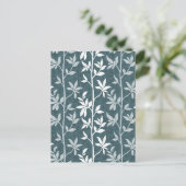 Diepe bosbries moderne botanische silhouetkunst briefkaart (Staand voorkant)