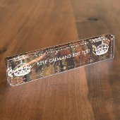 Diepe Bossen Camo Herfst Calm Jouw tekst Naambordje (Zijkant)