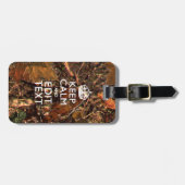 Diepe Bossen Camouflage Houd kalm met Jouw tekst Bagagelabel (Voorkant horizontaal)