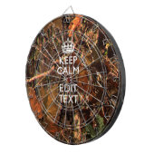 Diepe Bossen Camouflage Houd kalm met Jouw tekst Dartbord (Voorkant Rechts)