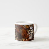 Diepe Bossen Camouflage Houd kalm met Jouw tekst Espresso Kop (Voorkant rechts)