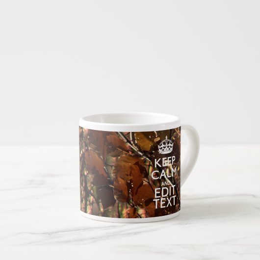 Diepe Bossen Camouflage Houd kalm met Jouw tekst Espresso Kop (Voorkant rechts)