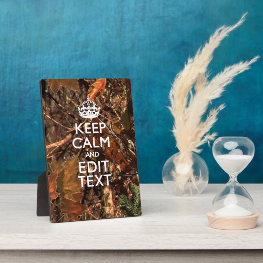 Diepe Bossen Camouflage Houd kalm met Jouw tekst Fotoplaat (Zijkant)