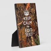 Diepe Bossen Camouflage Houd kalm met Jouw tekst Fotoplaat (Zijkant)