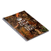 Diepe Bossen Camouflage Houd kalm met Jouw tekst Notitieboek (Rechterzijde)