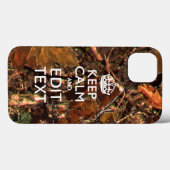 Diepe Bossen Camouflage Kalm Jouw tekst houden Case-Mate iPhone Case (Achterkant (horizontaal))