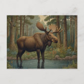 Diepe bossen eland boho bos groen briefkaart (Voorkant)