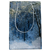 Diepe Bossen Winter Wonderland Magical Gift Bag Medium Cadeauzakje (Voorkant)