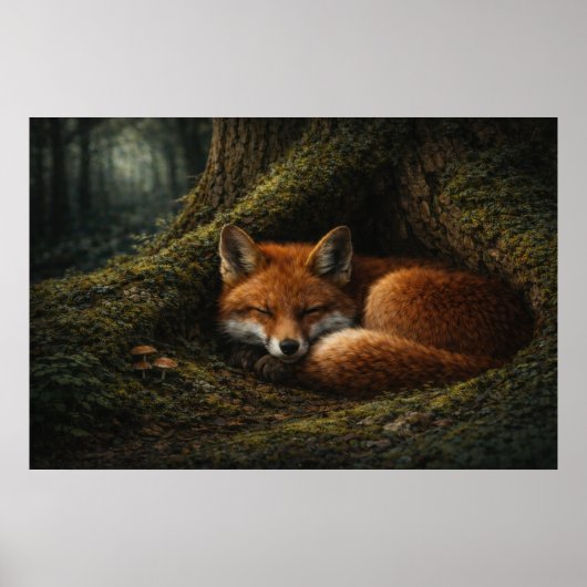 Diepe bossluimer | Red Fox Art | Poster (Voorkant)