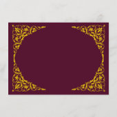 Diepe Bourgogne QR RSVP Kaart (Achterkant)