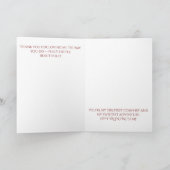 Diepe Bourgondië Goud Elegant Script Valentijnsdag Feestdagen Kaart (Binnen)