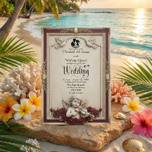 Diepe Bourgondiër Roos & Cherubijn Vintage Trouwda