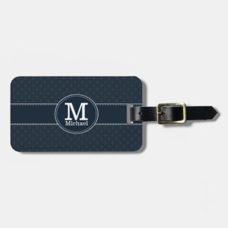 Diepe Classic Navy Blue Custom Monogram Bagagelabel
