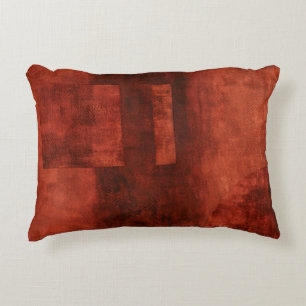 Diepe Crimson Schilderen met geometrische vormen Accent Kussen
