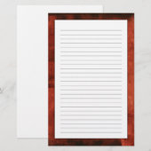 Diepe Crimson Schilderen met geometrische vormen Briefpapier (Voorkant / Achterkant)