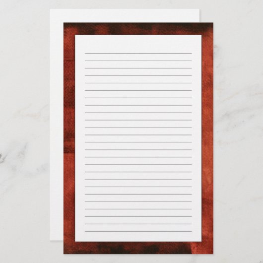 Diepe Crimson Schilderen met geometrische vormen Briefpapier (Voorkant / Achterkant)