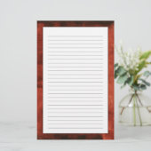 Diepe Crimson Schilderen met geometrische vormen Briefpapier (Staand voorkant)