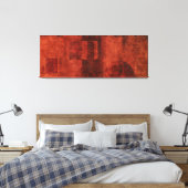 Diepe Crimson Schilderen met geometrische vormen Canvas Afdruk (Insitu (Slaapkamer))
