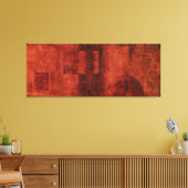 Diepe Crimson Schilderen met geometrische vormen Canvas Afdruk (Insitu (Woonkamer))