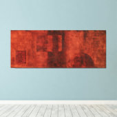 Diepe Crimson Schilderen met geometrische vormen Canvas Afdruk (Insitu (Houten vloer))