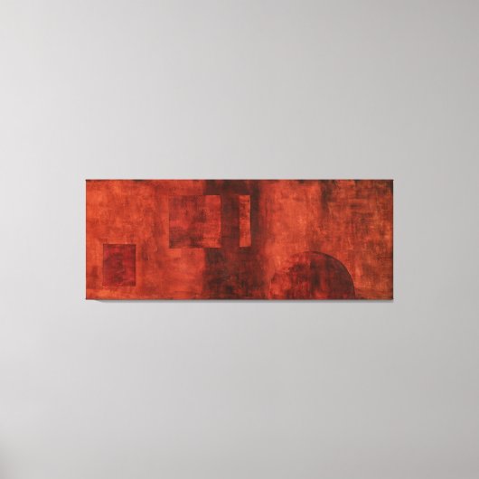 Diepe Crimson Schilderen met geometrische vormen Canvas Afdruk (Voorkant)