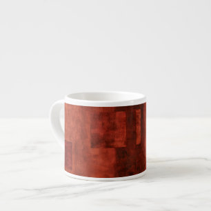 Diepe Crimson Schilderen met geometrische vormen Espresso Kop