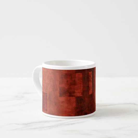 Diepe Crimson Schilderen met geometrische vormen Espresso Kop (Links)
