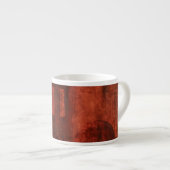 Diepe Crimson Schilderen met geometrische vormen Espresso Kop (Voorkant rechts)