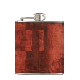 Diepe Crimson Schilderen met geometrische vormen Heupfles