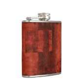 Diepe Crimson Schilderen met geometrische vormen Heupfles (Rechts)