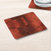 Diepe Crimson Schilderen met geometrische vormen Kartonnen Onderzetters (Schuin)