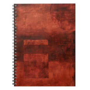 Diepe Crimson Schilderen met geometrische vormen Notitieboek