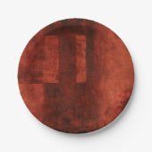 Diepe Crimson Schilderen met geometrische vormen Papieren Bordje (Voorkant)