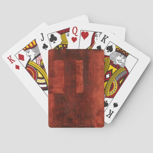 Diepe Crimson Schilderen met geometrische vormen Pokerkaarten (Achterkant)
