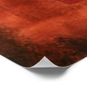 Diepe Crimson Schilderen met geometrische vormen Poster (Hoek)