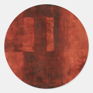 Diepe Crimson Schilderen met geometrische vormen Ronde Sticker