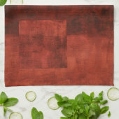 Diepe Crimson Schilderen met geometrische vormen Theedoek (Gevouwen)