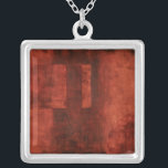 Diepe Crimson Schilderen met geometrische vormen Zilver Vergulden Ketting<br><div class="desc">Als je van rood houdt,  is dit de afdruk voor je. De geometrische vormen bevolken de achtergrond. Pak vandaag nog uw handen op deze prachtige afdruk!</div>