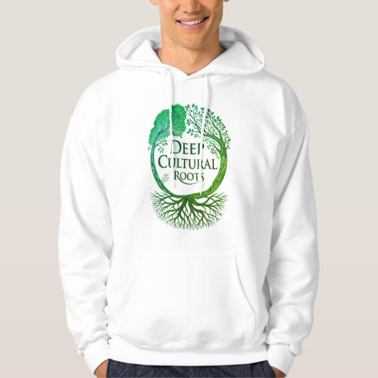 Diepe Culturele Roots – Minimale Goud & Zwarte Hoo Hoodie (Voorkant)